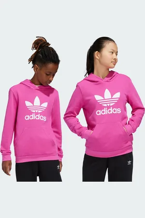 adidas Kids Unisex Trefoil Hoodie - Cotton - Size 13-14Y