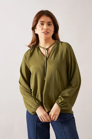 wallis Womens Woven Tie Neck Blouse - - Size 18 UK