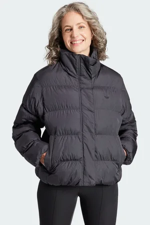 adidas Womens Short Vegan Puffer Jacket - recycled_material - Size Large