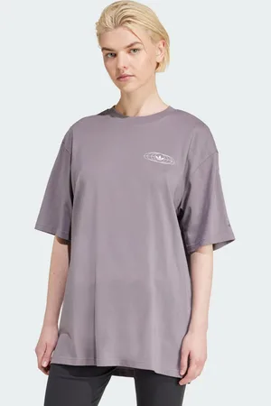 adidas Womens World Tour Bands Tee - Cotton - Size X-Small