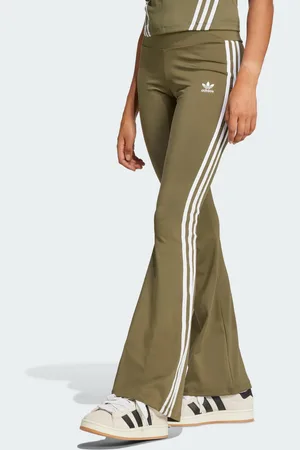 adidas Womens Flared Leggings - recycled_material - Size Large