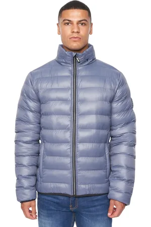 Duck and Cover Mens Shemmy 2 Layer Quilted Jacket (Denim ) - Size Small