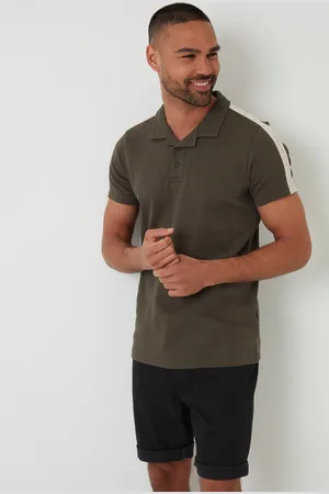 Threadbare Mens Crochet Detail Revere Collar Polo Shirt - Size 2XL
