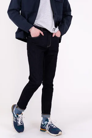 Monkee Genes Mens Dark Organic Cotton Blend Skinny Fit Mid-Rise Denim Jeans - Size 34W/32L