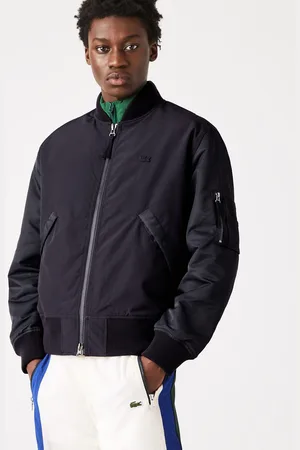 Lacoste Mens Full Zip Bomber Jacket in Cotton - Size Medium/Large
