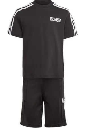 adidas Childrens Unisex Adibreak Short Tee Set - material_cotton - Size 6-7Y