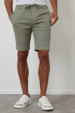 Threadbare Mens Pale Elasticated Waist Stretch Chino Shorts - Size 32W/32L