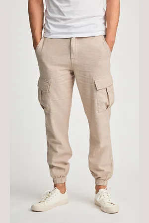 Tokyo Laundry Mens Linen Blend Cargo-Style Trousers - Size 36 (Waist)