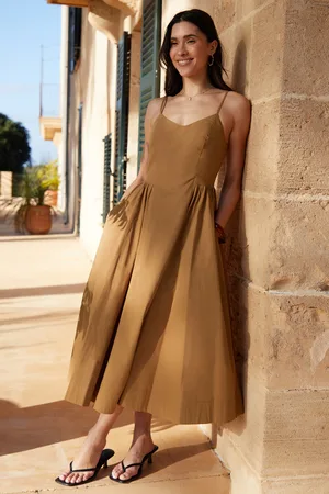 Threadbare Womens V Neck Fit & Flare Midi Dress - Size 12 UK