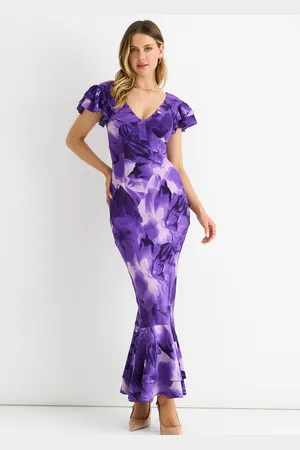 Gini London Womens Watercolour Floral Maxi Dress - Size 14 UK