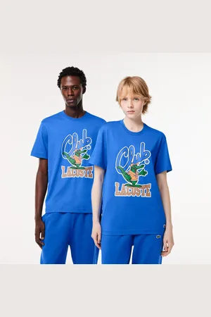 Lacoste Mens Relaxed Fit Signiature Print T-Shirt in Cotton - Size X-Small