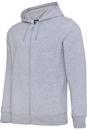 Umbro Childrens Unisex Childrens/Kids Club Leisure Hoodie (Grey Marl/White) - - Size 13Y