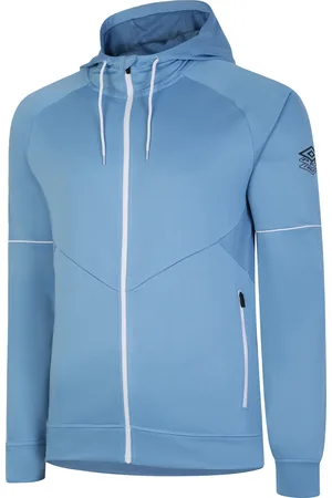 Umbro Mens Pro Training Full Zip Hoodie (Allure/Brilliant White) - - Size X-Large