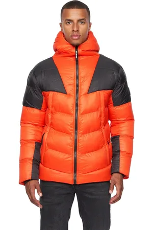 Duck and Cover Mens Raymax Contrast Panel Padded Jacket ( /Black) Nylon - Size Large