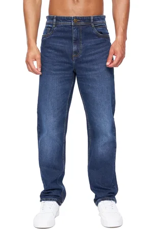 Duck and Cover Mens Rushawn Relaxed Fit Jeans (Mid Wash) - - Size 30R