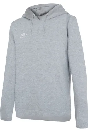 Umbro Womens/Ladies Club Leisure Hoodie (Grey Marl/White) - - Size Small