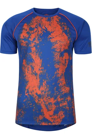 Umbro Mens Pro Elite Graphic Print Training Jersey (Deep Surf/Vermillion Orange) - - Size 2XL