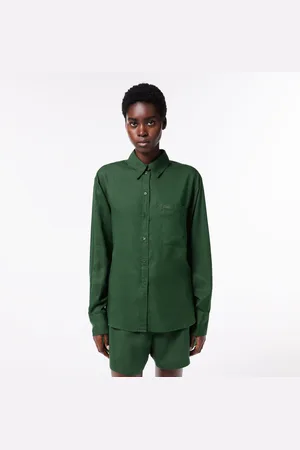 Lacoste Womens Flowing Oversized Lyocell Shirt in - Size 6 UK