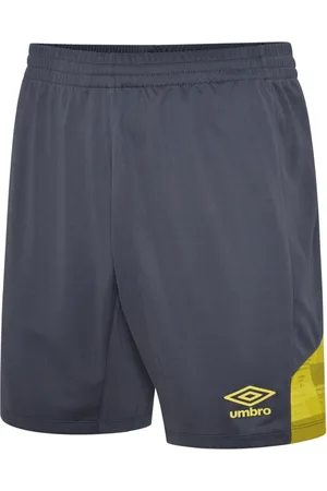 Umbro Mens Graphic Print Vier Shorts - Grey and Yellow, Size: X-Large - Size X-Large