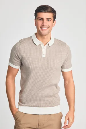 Kensington Eastside Mens Cotton Short Sleeve Button-Up Polo Shirt - Size 2XL