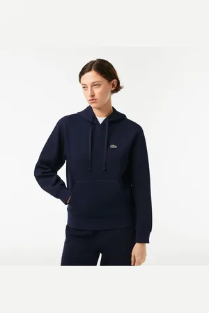 Lacoste Womens Loose Fit Cotton Blend Hoodie in - Size 6 UK