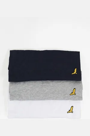 Brave Soul Mens 3-Pack Crew Neck T-Shirts With Rib Detail - - Size Large