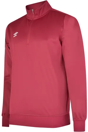 Umbro Mens Club Essential Half Zip Sweatshirt (New Claret) - - Size X-Large