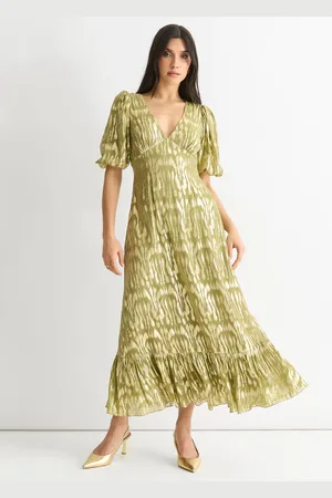 Gini London Womens Viscose Animal Jacquard Occasion Midi dress - Size 12 UK