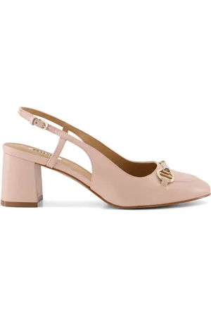 Dune Womens Ladies Cassie - Snaffle-Trim Block-Heel Slingback Courts - Leather (archived) - Size UK 8