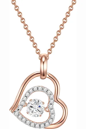 Rafaela Donata Womens Necklace with pendant sterling silver zirconia white - Size 40cm