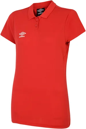 Umbro Womens/Ladies Club Essential Polo Shirt (Vermillion/White) - - Size 16 UK
