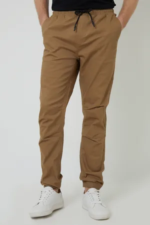 Threadbare Mens Cotton Jogger Style Cuffed Trousers With Stretch - Size Medium
