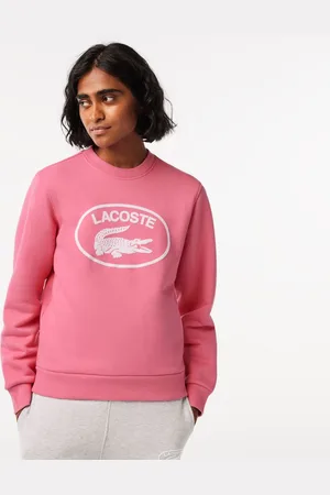 Lacoste Womens Loose Fit Organic Cotton Fleece Sweatshirt in - Size 14 UK
