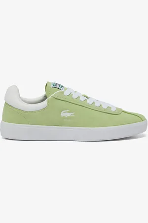 Lacoste Womens Baseshot Suede Trainers in White - Size UK 6.5