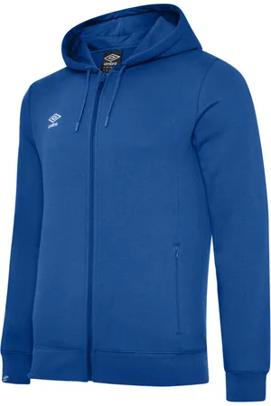 Umbro Boys Childrens/Kids Club Leisure Full Zip Drawstring Hoodie (Royal Blue/White) - - Size 11-12Y