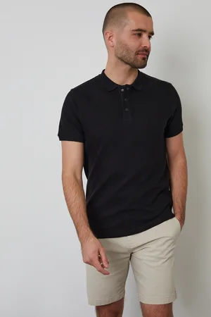 Threadbare Mens Ottoman Rib Textured Cotton Polo Shirt - Size X-Large