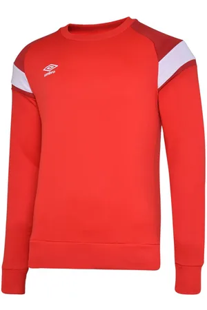 Umbro Childrens Unisex Childrens/Kids Fleece Sweatshirt (Vermillion/Chili Pepper /Brilliant White) - Size 7-8Y