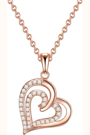 Rafaela Donata Womens Necklace with pendant sterling silver zirconia white - Size 40cm