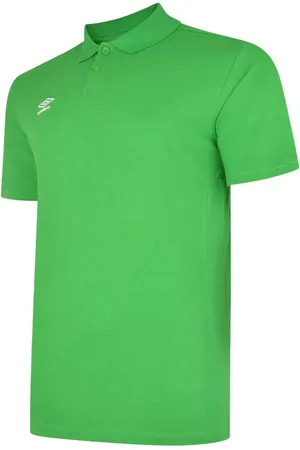 Umbro Boys Essential Polo Shirt (Emerald/White) - - Size 7-8Y