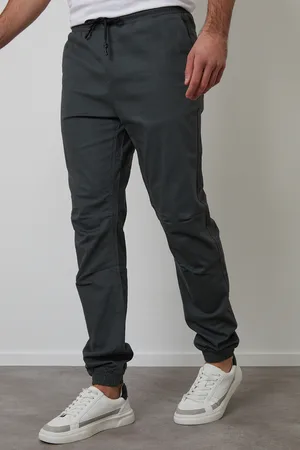 Threadbare Mens Cotton Jogger Style Cuffed Trousers With Stretch - Size Small