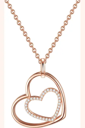 Rafaela Donata Womens Necklace with pendant sterling silver zirconia white - Size 40cm