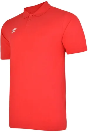 Umbro Mens Essential Polo Shirt (Vermillion/White) - - Size Large
