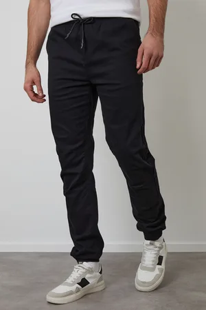 Threadbare Mens Cotton Jogger Style Cuffed Trousers With Stretch - Size Medium