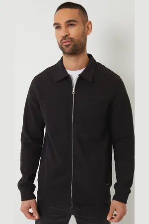Threadbare Mens Zip Through Pique Shacket - Size 2XL
