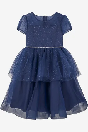 IAME Girls Sparkle Occasion Dress in Navy - - Size 4Y