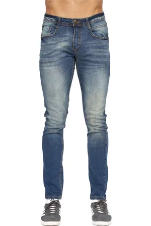 Duck and Cover Mens Tranfold Slim Jeans (Tinted Blue) - - Size 36 Regular