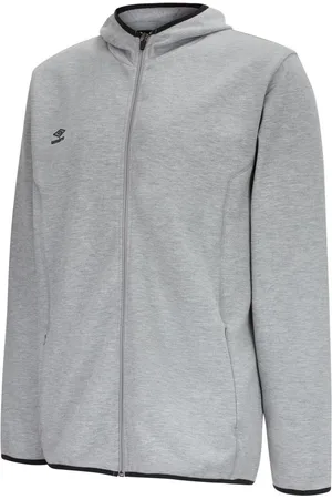 Umbro Mens Pro Fleece Full Zip Hoodie (Grey Marl/Black) - - Size Large