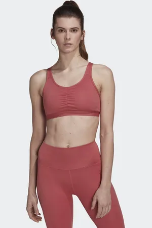 adidas Womens Coreessentials Medium-Support Bra - Recycled Material - Size 2XS (D-DD)