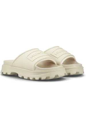 Hunter Moulded Stacked Slider WoMens Gravel Slides - - Size UK 8