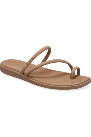 Crocs Miami Toe Loop Sandal WoMens Milk Chocolate Sandals - - Size UK 6